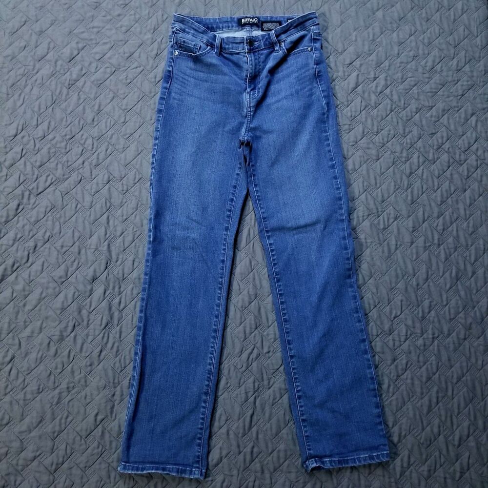 Buffalo David Bitton Jeans Womens 6X28 Blue High Rise Straight Leg Stretch Denim